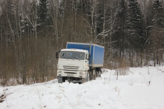 Колесному вездеходу МПЗ на шасси КАМАЗ-43118 февральские снегопады не помеха!