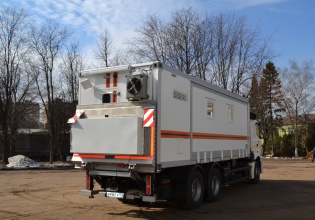 Модуль управления работы оперативного штаба в раздвижном кузове-фургоне переменного объема МОШ ЛЧС