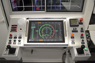 Пульт управления и контроля спускоподъемных операций лебедки СГИ с гидравлическим приводом, электрическим укладчиком